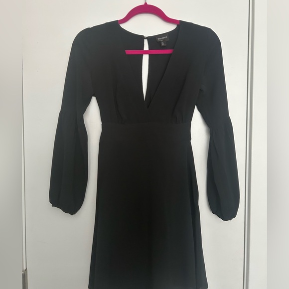 Free Press Mini Black Long Sleeve Dress XXS - Picture 1 of 6